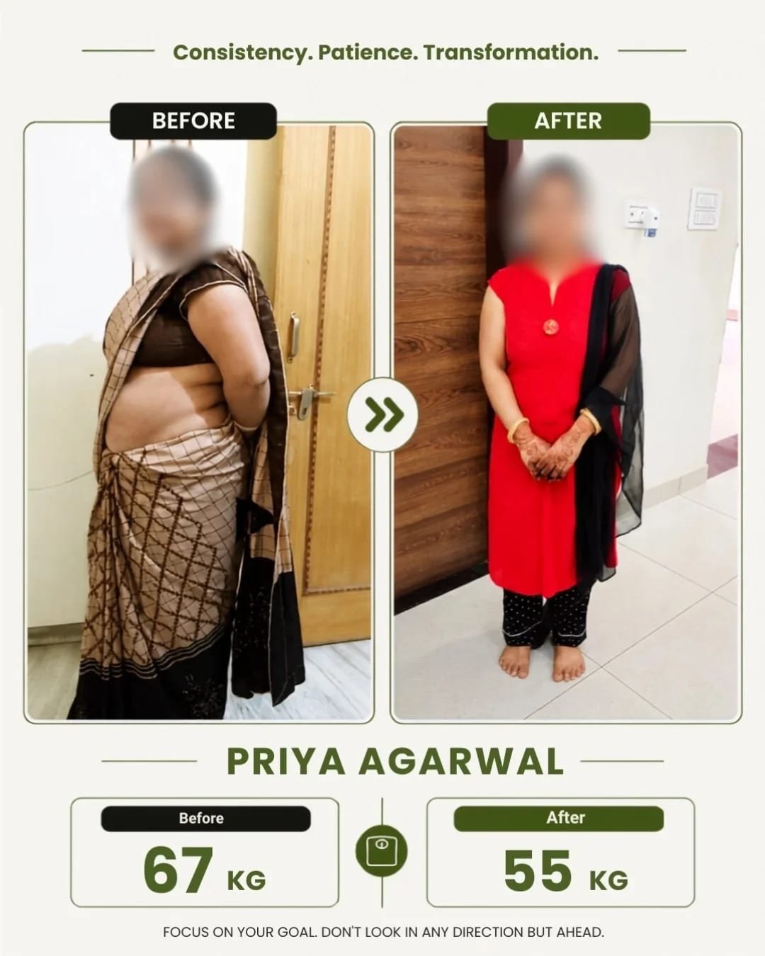Client progress example one